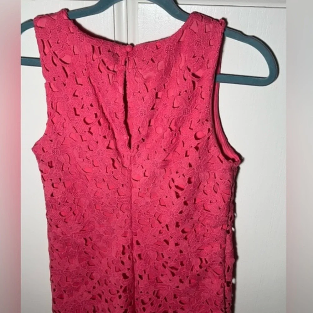 Jessica Simpson Dress in Pink with Crochet Lace Sleeveless Womens Size 4 - Picture 4 of 8